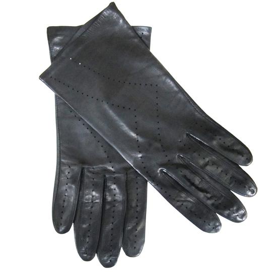 607(р.7,5)black перчатки женские кожа, без подклада